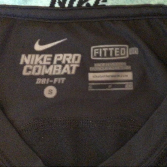 Nike Pro Combat Black and Neon Yellow Shirt - Picture 4 of 6